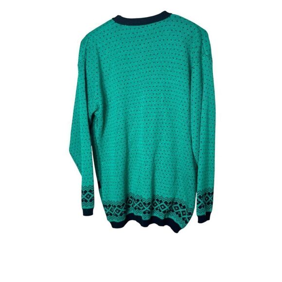 Vintage Liz Claiborne Green Polka Dot Cardigan Button Front Size M - Picture 8 of 8